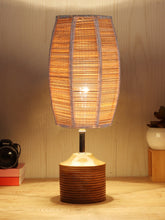 Wood Table lamp with Bamboo Shade (AEAP02)